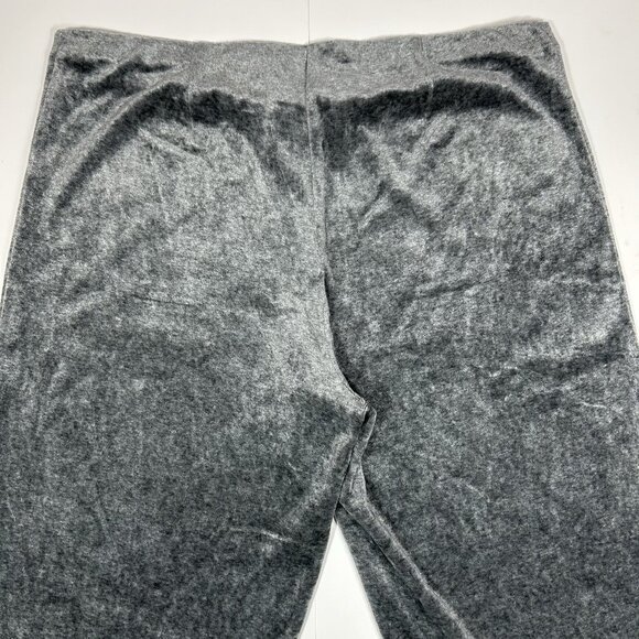 J.Jill Pure Jill Women Pull On Straight Pants Gray Velour Stretch Mid Rise Sz PM - Picture 8 of 12